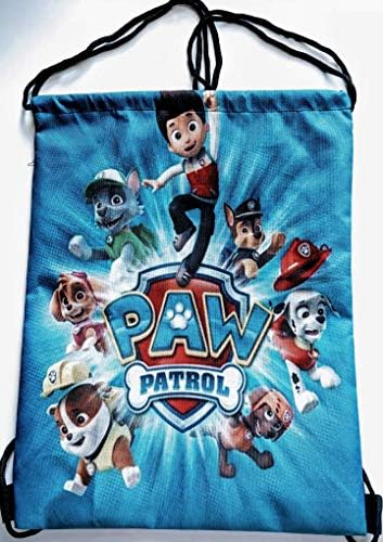 Paw Patrol Toy Bag for Play-sets, Pups, and Vehicles - Canvas with Drawstring