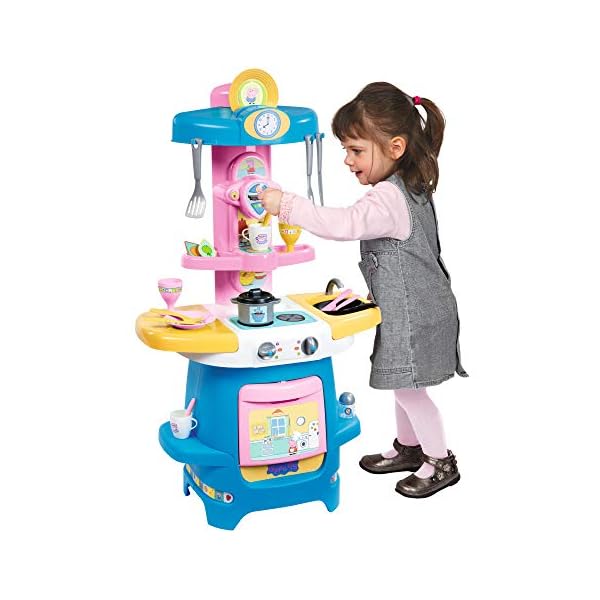Smoby – Peppa Wutz Cooky Küche – Große Kinderküche mit viel Geschirr und Zubehör, mit Herd, Ofen, Spülbecken… – Bild 6