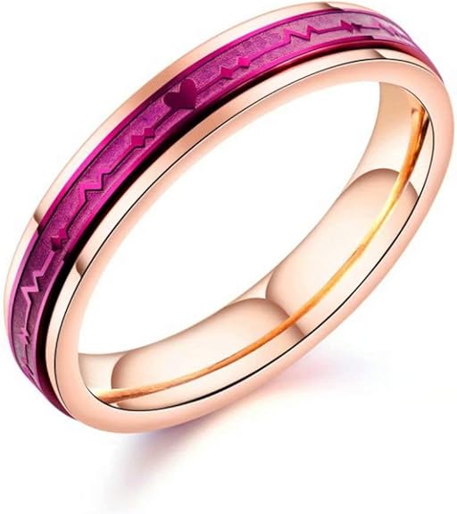 hohrayway ECG Ring Couple Rings Men Women Wedding ...
