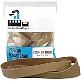 Thick Rubber Bands - 7" x 5/8", Rubber Bands, Size #107, Approximately 10 Rubber Bands Per Bag, Rubber Band Measurements: 7" 