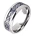 Tanyoyo 8MM Celtic Dragon Ring For Men Women Titanium Stainless steel Wedding Band