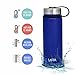 MIRA 18 Oz Stainless Steel Vacuum Insulated Wide Mouth Water Bottle with Two Caps | Thermos Keeps Cold for 24 hours, Hot for 12 hours | Double Walled Powder Coated Travel Flask | Blue