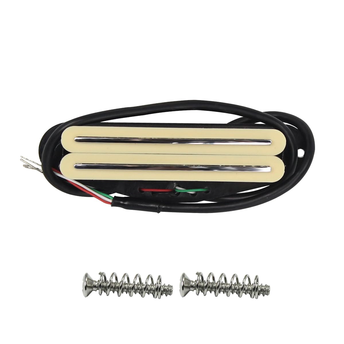 FLEOR Ceramic Hot Rail Single Coil Sized Humbucker Pickup 6~7K for ST Electric Guitar, Cream — image 1