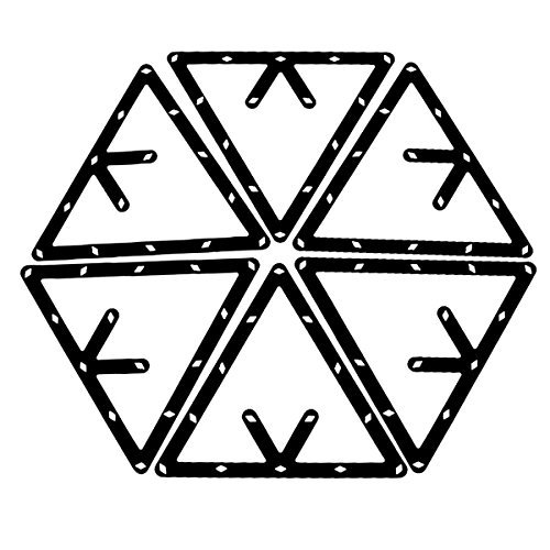 6pcs Magic Rack Sheet Billiards Triangle Cue Accessories for 8 / 9 / 10 Ball and Snooker Black