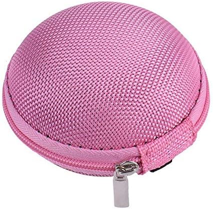 LOPQTER12 Portable Small Round Bag Earphone Headphone Bag Headset Storage Bag Data Cable Pack Coin Wallet