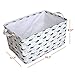 Jacone Larger Kids Storage Bins Waterproof Fabric Storage Baskets with Handles and Drawstring Closure,18.1-Inch by 12.2-Inch by 9.5-Inch,Collapsible and Convenient for Baby Toys,Clothings (Whale)