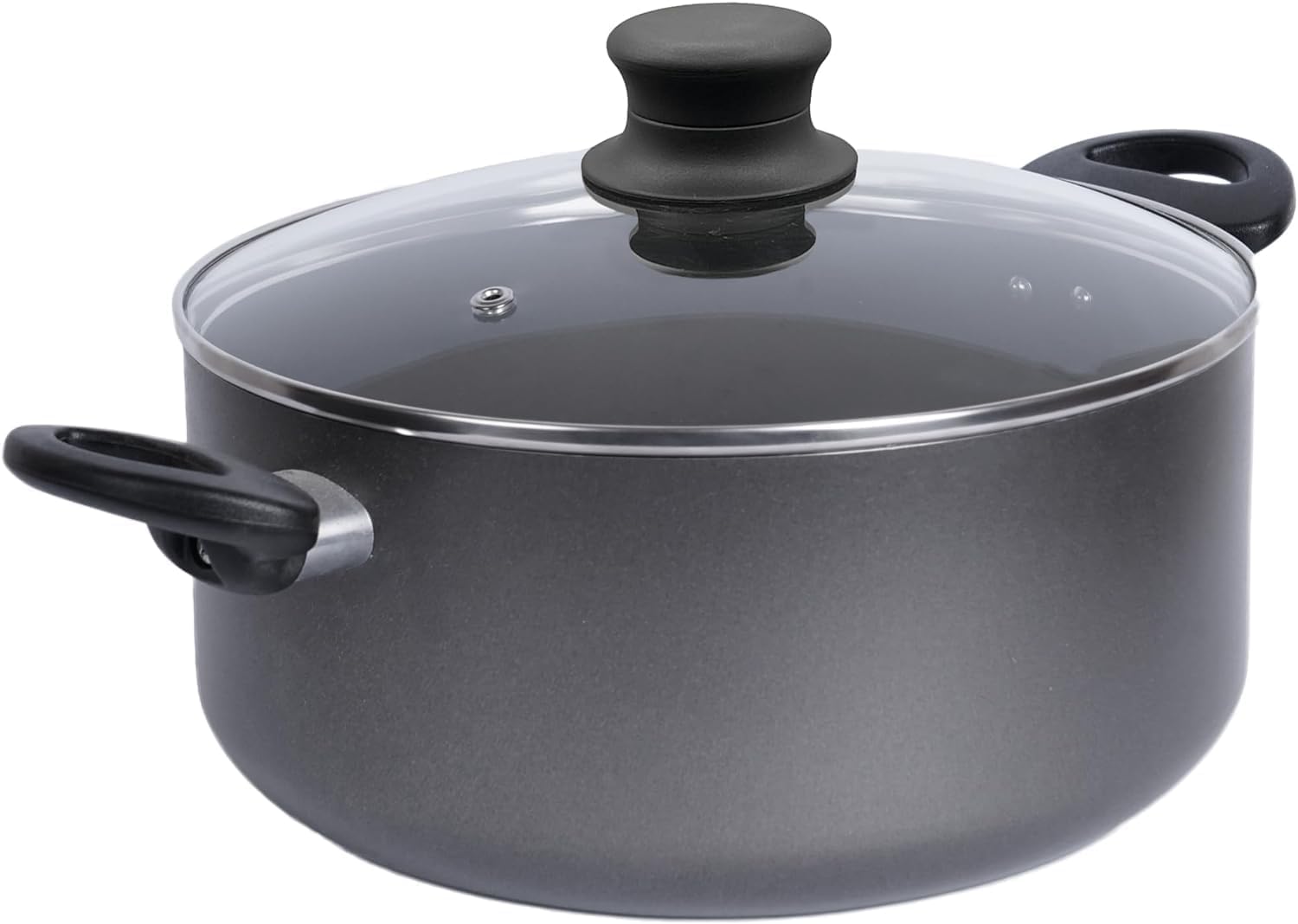 Stock Pot with Lid 4.5L / 24cm Large Non Stick Cooking Pot Saucepan Soup Pot - Heat Resistant Handles Cookware Casserole Dish, Grey by Circle of Trust