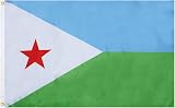 AZ FLAG Djibouti Flag 3x5 ft Polyester 100D with 2 Brass Eyelets