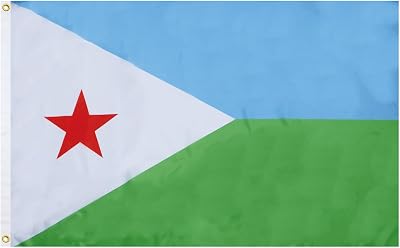 AZ FLAG Djibouti Flag 3x5 ft Polyester 100D with 2 Brass Eyelets