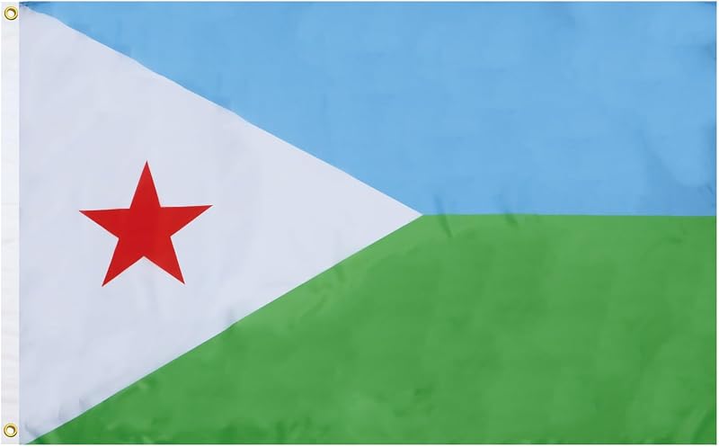 AZ FLAG Djibouti Flag 3x5 ft Polyester 100D with 2 Brass Eyelets