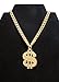Costume Culture Men's Gold 1.5 Inch Dollar Sign Necklace