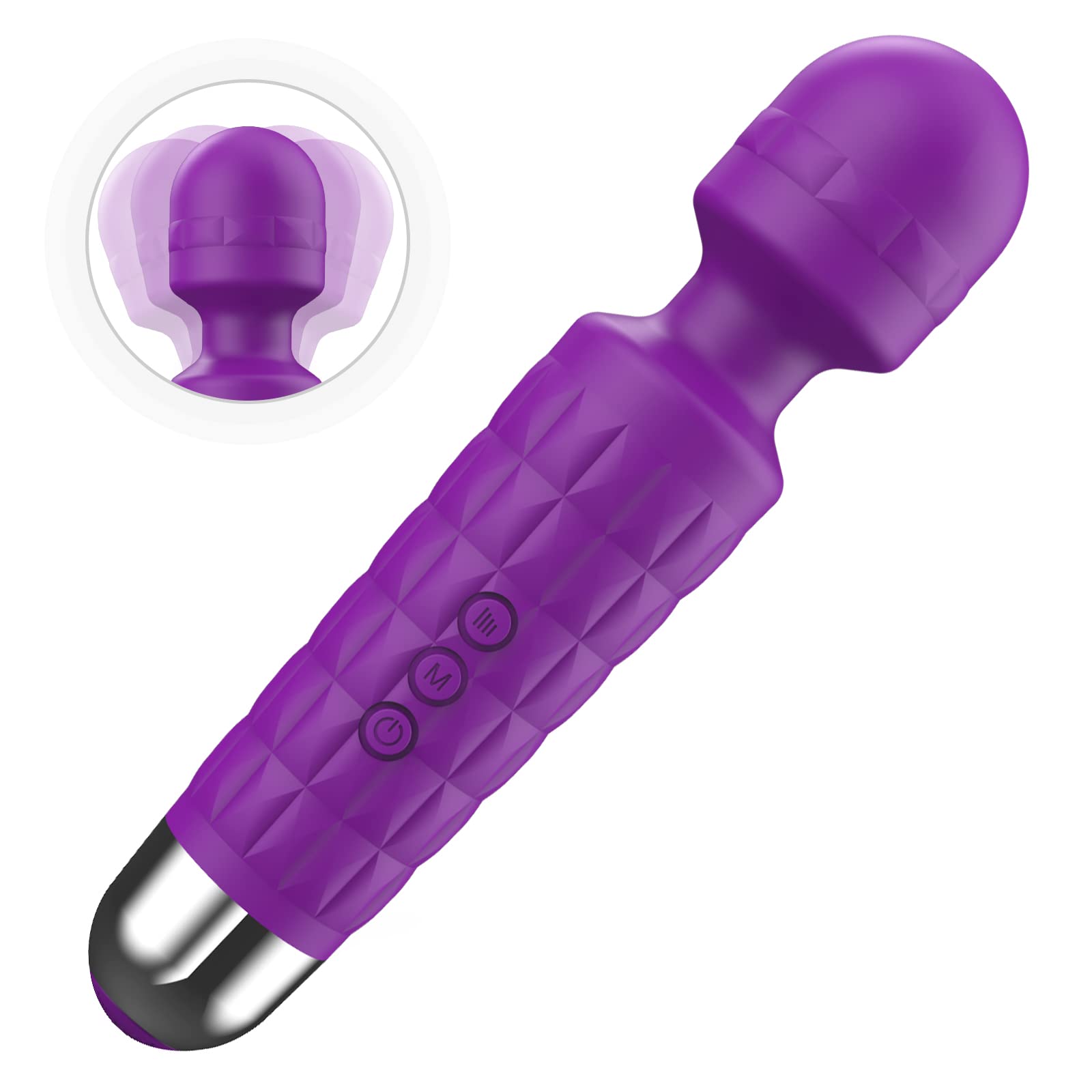 G Spot Stimulator Wand Vibrators, Sex Toys4women, YICOCO 25 Vibration Modes Quiet Waterproof Vibrating Wand Clitoral Vaginal Stimulator, Rechargeable Powerful Sex toys4women Dido Adult Sex Toys