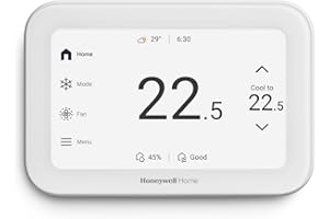 Honeywell Home X8S Smart Thermostat with Video Doorbell Compatibility, IAQ Control, and Customizable Touchscreen Display, Whi