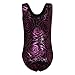 HOZIY Gymnastics Leotards for Girls 7-8 Years Old 7/8 Hot Pink Floral Sparkly Bodysuits