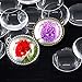 Swpeet 40Pcs Round Tree Bezel Pendant Trays Kit, 20Pcs Round Tree Bezel Pendant Trays with 20Pcs Glass Cabochon Clear Dome for Photo Pendant Craft Jewelry Making