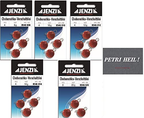 .Jenzi Cheburashka Set Red, 5 Packs of 8, 10, 12, 14 and 20 Grams + Free Petri Heil! Sticker.