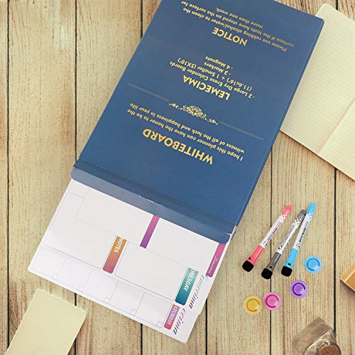 Lemecima Dry Erase Calendar Board Set Magnetic for Refrigerator Monthly Weekly Organizer& Daily Notepad Fridge Whiteboard 3PCS with 3 Markers and 4 Magnets Schedule Planner