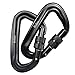 Bolier Heavy Duty Locking Carabiner, 12 KN (2600 lbs of force) Ultralight Aerospace Aluminum Alloy Strength Carabiner Clip for Outdoor Camping, Hammocks, Traveling and More