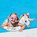 Kids Pool Inflatable Swimming Ring - Unicorn Flamingo Pool Float Swimming Ring for Kids 4-7 Years Boy Girls Diameter 10 inch (Unicorn)
