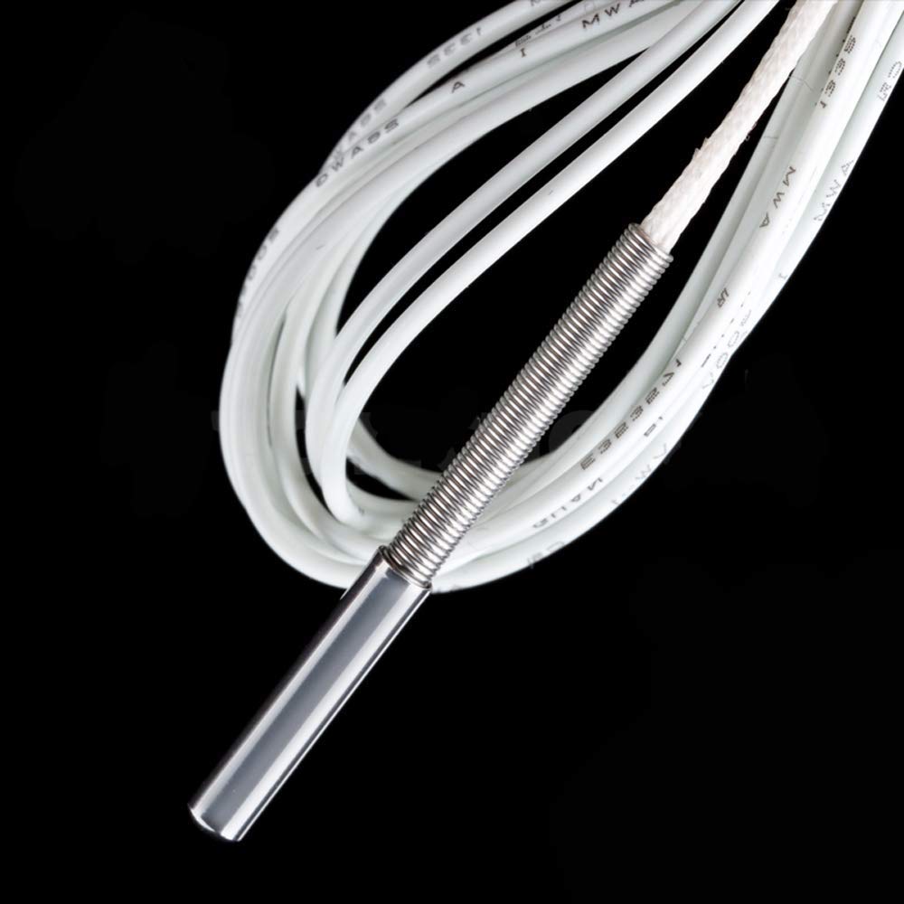 1piece 3D Printer 500℃ Thermistor T-D500 M3x15mm Cylindrical High Temperature Sensor 500℃ K500 Thermocouple Sensor Compatible with Volcano V6 Hotend PEI PEEK Nylon Carbon Fiber Printing