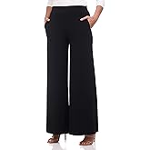 Rekucci Travel in Style Women's Stretchy Elegant Palazzo Wide Leg Pant