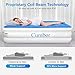 Cumbor Queen Air Mattress with Built-in Dual Smart Pump, Luxury Queen Size Inflatable Airbed with Silent Autoinflation Technology - Blow Up 18 inch Double High