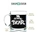 Shop4Ever Papa Bear Glass Coffee Mug Tea Cup 13 oz Clear