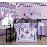 GEENNY Boutique 13 Piece Crib Bedding Set, Lavender Butterfly