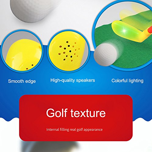 UBOWAY Mini Golf Putting Green Putting Mat Set with Sound Effect for Kids, Toddlers, Golf Beginner