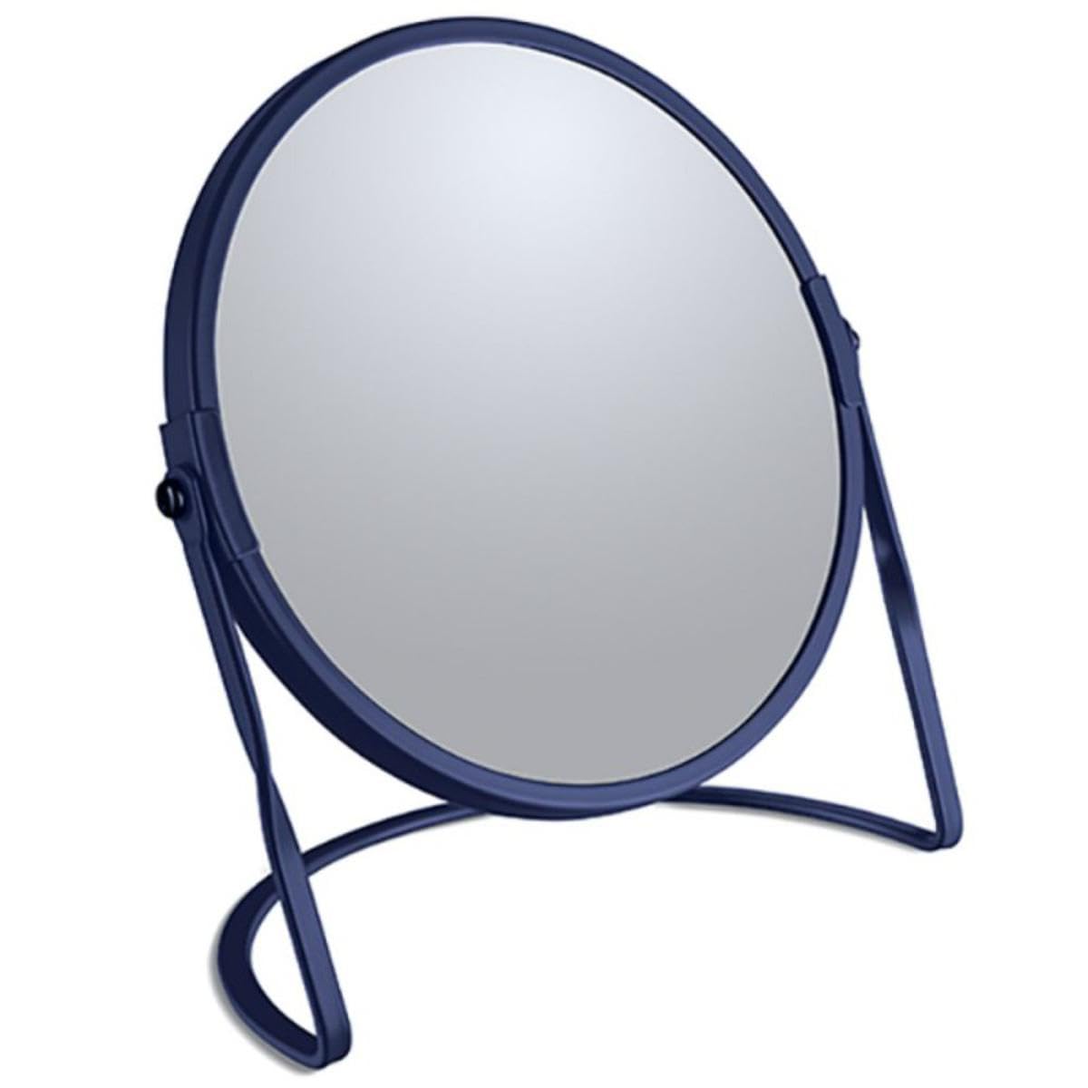 Spirella Akira 5x Magnification Double-Sided Make-Up Mirror, Matte Dark Blue, Unique Size
