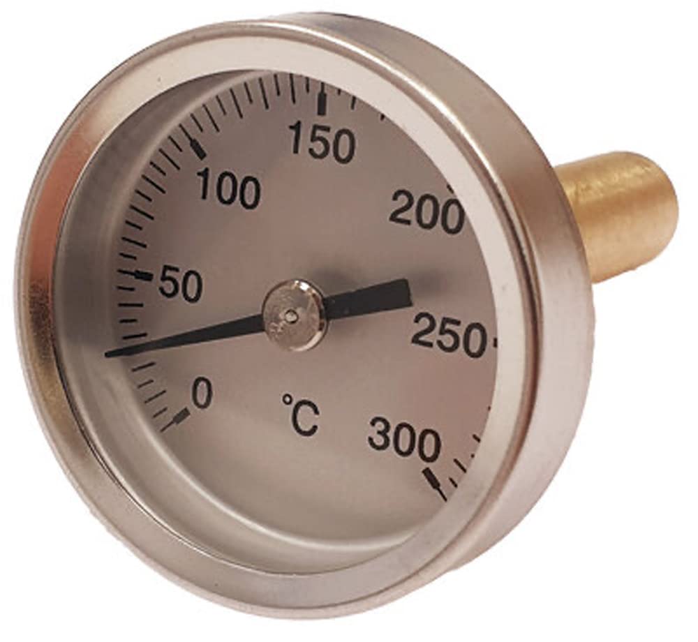 TERMOMED Wood Oven Door Thermometer 0 to 300ºC Scale with 2" Sheath