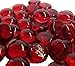 Dashington Flat Red Marbles, Pebbles (5 Pound Bag) for Vase Filler, Table Scatter, Aquarium Decor Gravel Accent