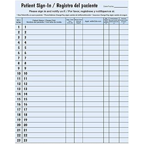 confidential sign in sheets