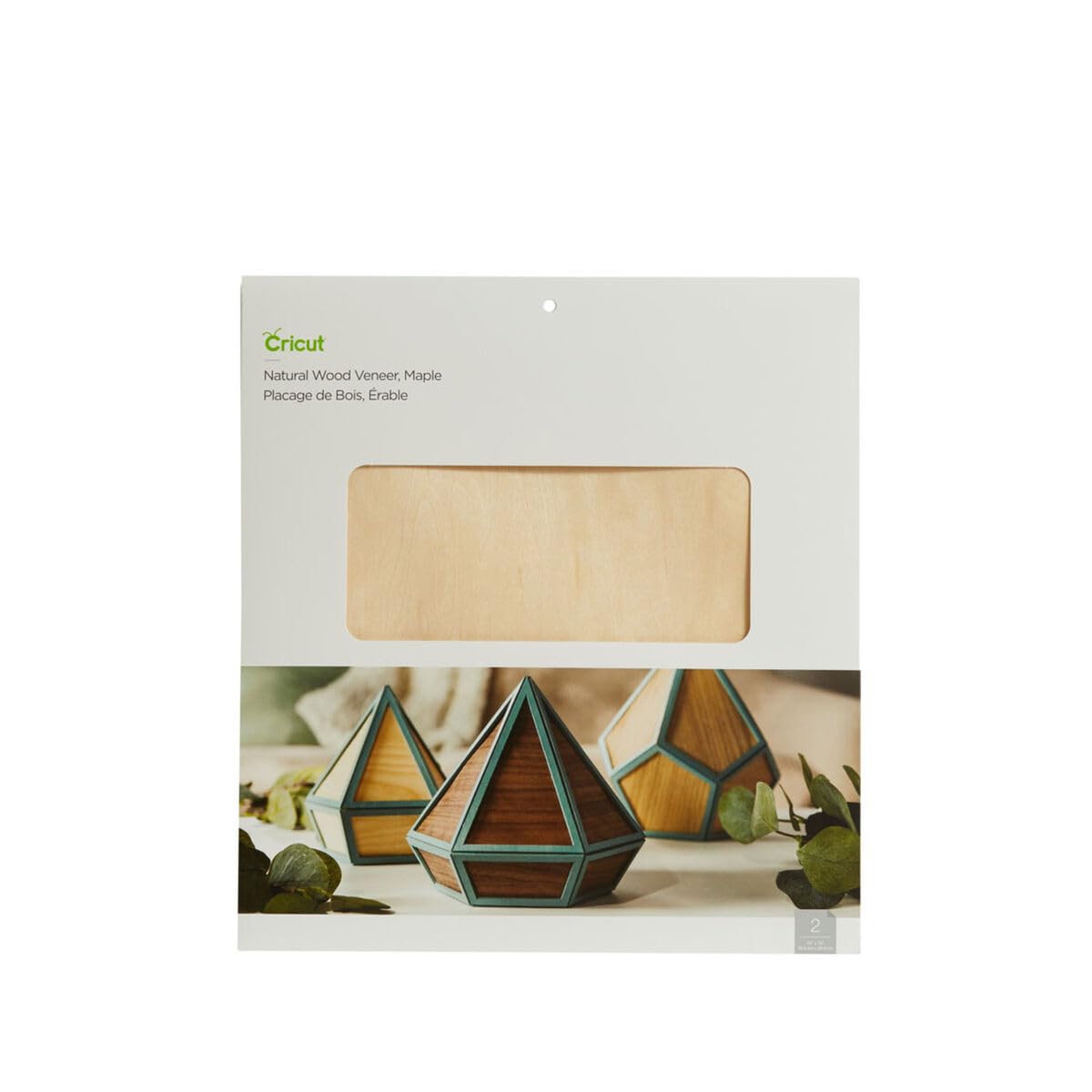 Cricut Natural Wood Veneer | Maple | 30.5cm x 30.5cm (12" x 12") | 2-Pack Explore and Maker Machines. Requires Deep-Point Blade, Beige (2007068)