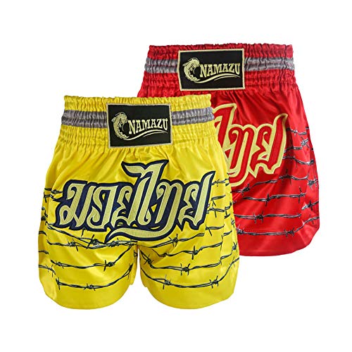 image for NAMAZU Muay Thai Shorts for Men and Women, High Grade MMA Gym Boxing K