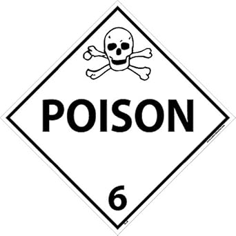 Dl8p National Marker Dot Placard Sign Poison 6 10 34 Dl8p National Marker Dot Placard Sign Poison 6 10 34