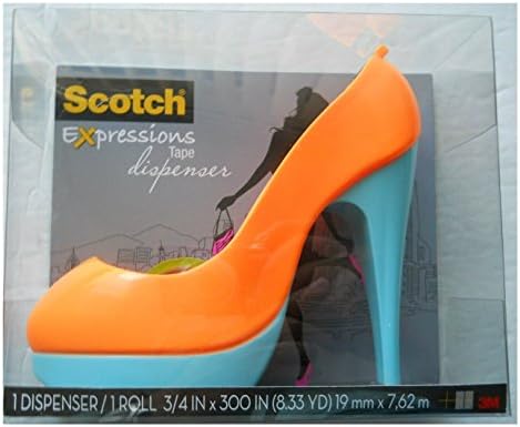 Scotch Expressions Tape Dispenser - Colorful High Heel Style (Orange/Teal)