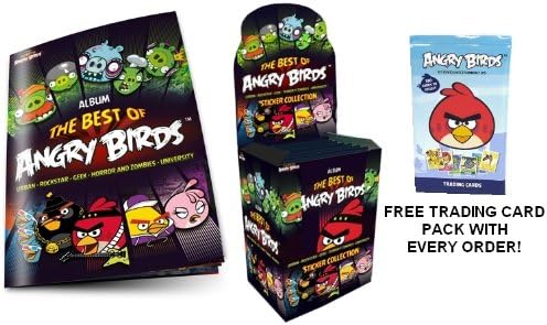 Angry Birds Sticker Album Collection - FULL BOX - The Best Of Angry Bird Stickers: 50 PACKS + 1 FREE PACK OF TRADING CARDS