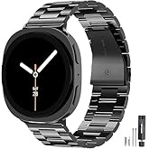 Bands Compatible with Samsung Galaxy Watch 8 40mm/44mm/Classic 46mm Stainless Steel Band - No Gap Metal Bands for Men Women,Replacement Strap for Galaxy Watch 8 40mm/44mm/46mm