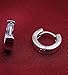 Small Cubic Zirconia Hoop Earrings,Sterling Silver Plated Rhinestones Crystal Hoops Earrings