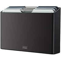 Joseph Joseph Folio Plastic Storage Cutting Board Set, Small, Graphite