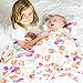 WhaleCare Baby Flat Head Pillow, Receiving Swaddle Blanket, and Bib Set - Breathable Organic Cotton Head Pillow for Flat Head Syndrome Protection - Baby Shower Newborn Gift