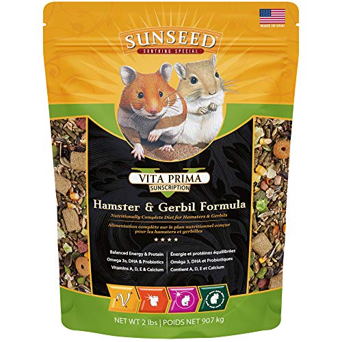 Sunseed 36043 Vita Prima Sunscription Hamster & Gerbil Food - High-Variety Formula, 2 LBS (Packaging May Vary) Sunseed 36043 Vita Prima Sunscription Hamster & Gerbil Food - High-Variety Formula, 2 LBS (Packaging May Vary)
