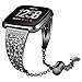 KIMILAR Bracelet Bands Bling Bands Compatible with Fitbit Versa/Versa 2 Metal Bands, Women Stainless Steel Rhinestones Replacement Strap Jewelry Bracelet Wristbands with Adjustable Lock