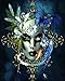 Full Drill Diamond Painting Kits, BENBO DIY Lady Mask 5D Round Crystal Diamond Painting by Numbers Cross Stitch Rhinestone Embroidery Arts Craft Halloweeen Home Wall Decoration, 15.8In X 11.8In