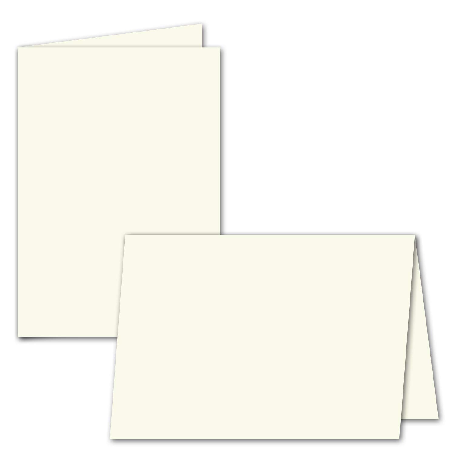 50 x Folding Insert Paper for A6 Folding Cards – Cream Colour – 143 x 200 mm (100 x 143 mm Folded) – Matte Paper by Gustav Neuser® — image 1