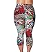 ZERDOCEAN Women's Plus Size Lightweight Printed Capri Leggings style-003 2X