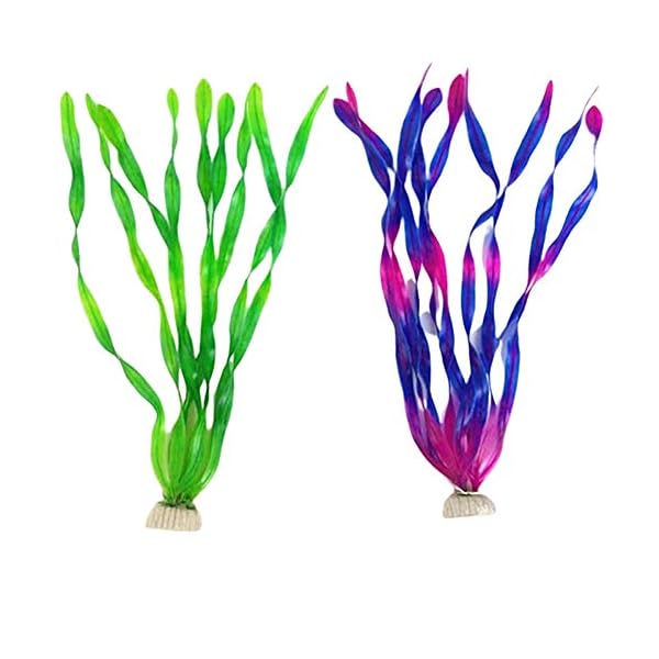 chunnron Piante Acquario Artificiali Piante Acquario Piante Decorative per acquari Ornamenti per Acquario Medio…