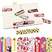 Valentines Day Gifts for Kids 45PCS Valentine's Day Magnetic Bookmarks 9 Cute Designs Valentines Cards for Classroom Valentine Favors