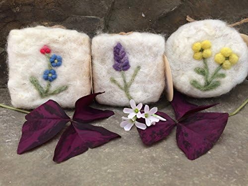 Flower Series Wool Scrubbies